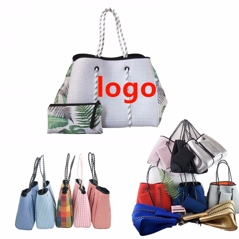 Neoprene Beach Tote Bag With Inner Mini Bag