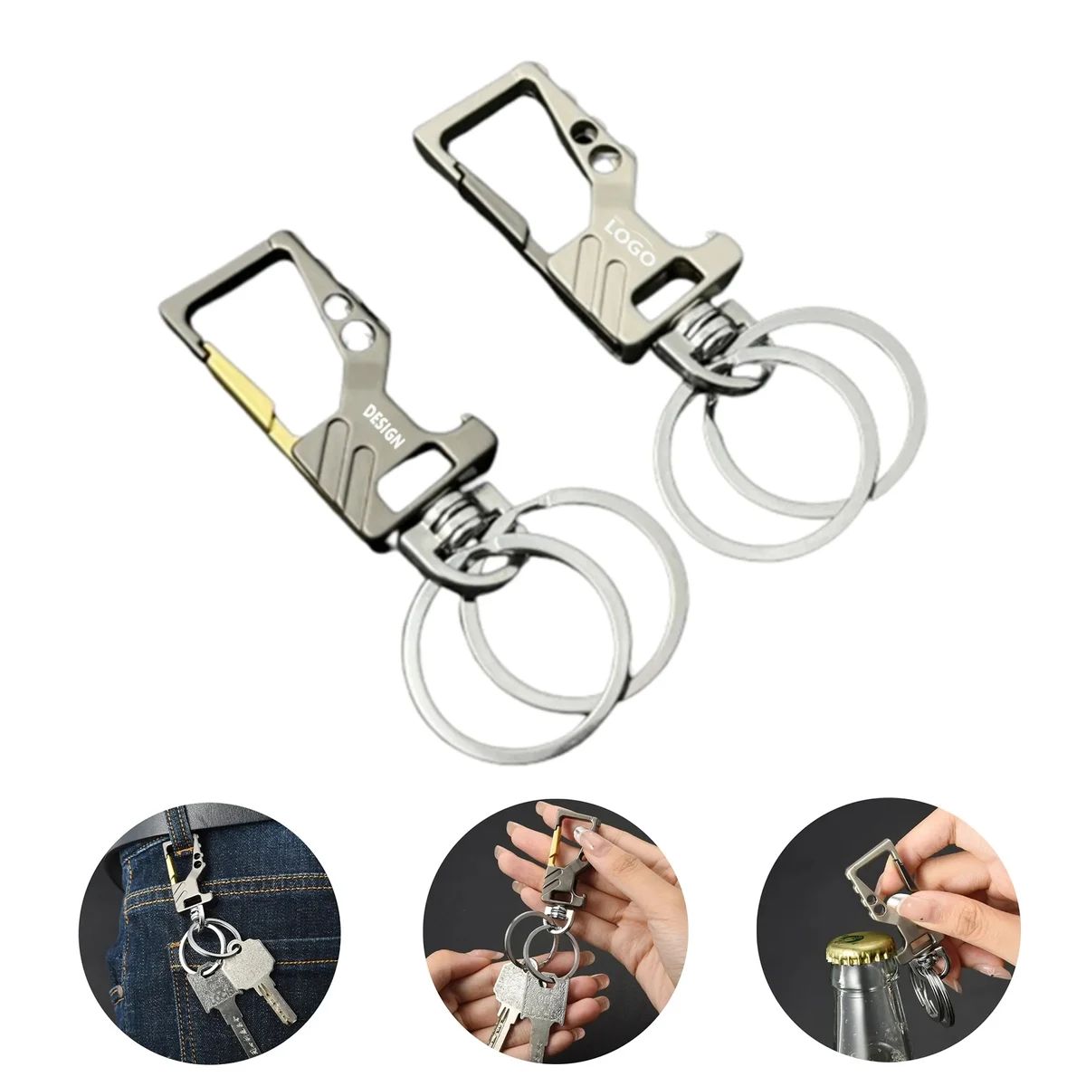 Zinc Alloy Car Keychain Bottle Can Opener 1