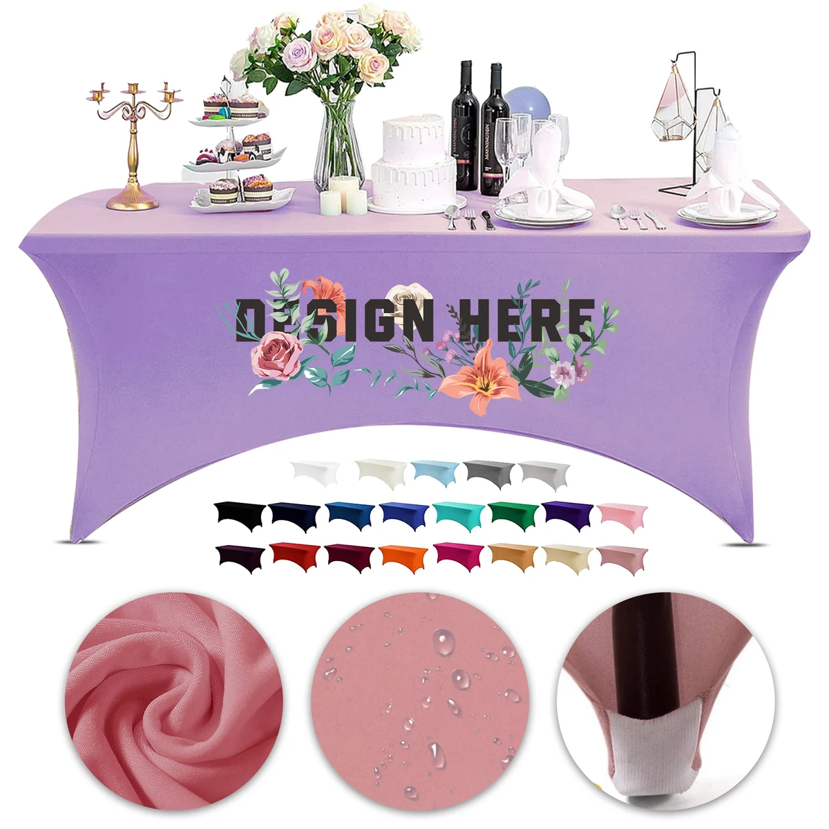 4FT Stretch Tablecloth for Rectangle Table 1