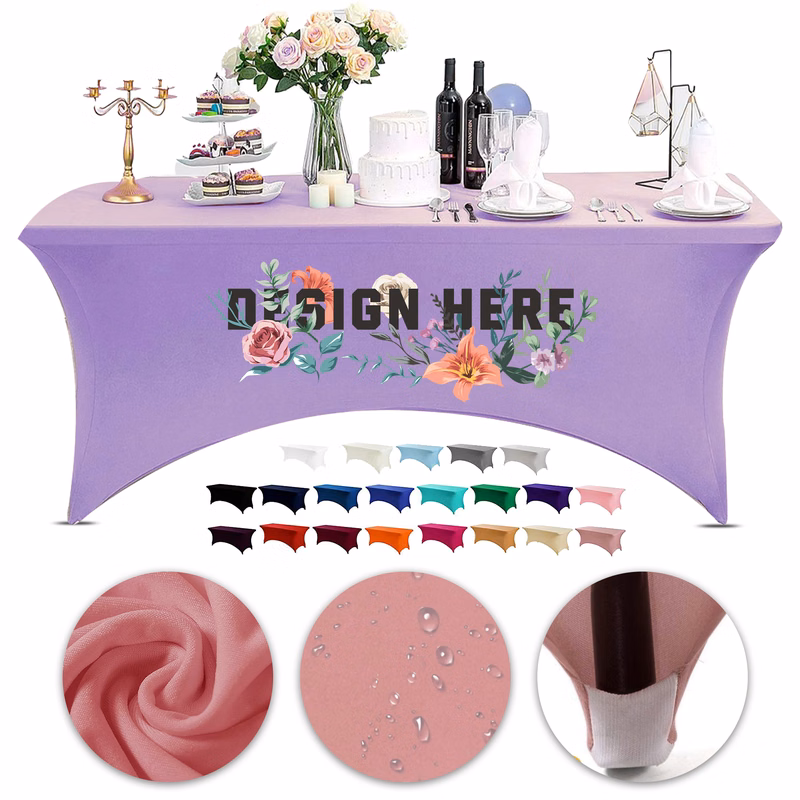 4FT Stretch Tablecloth for Rectangle Table