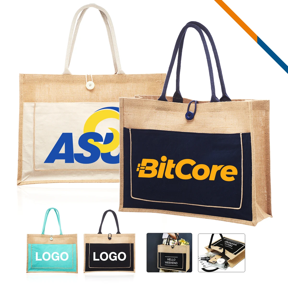 Hilda Tote Bag, custom tote bag with logo imprint 1