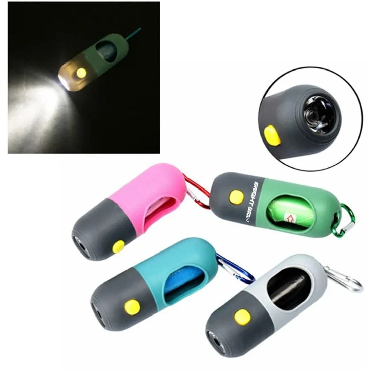 Dog Poop Bag Dispenser Keychain with LED Light 1