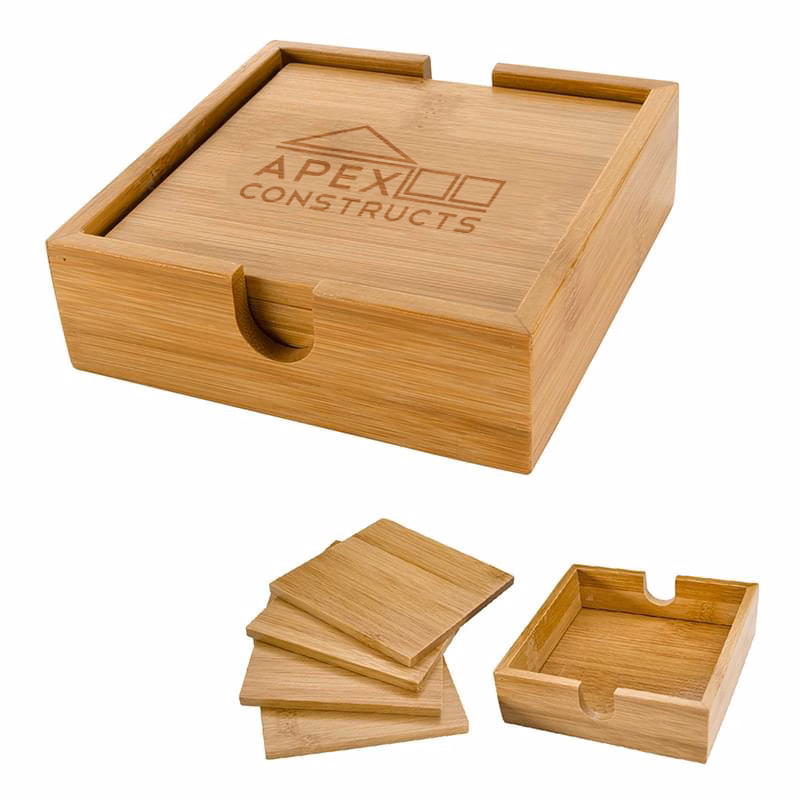 Bamboo Coaster Set