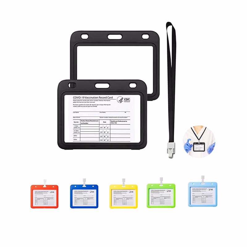 CDC Vaccination Card Holder with Lanyard