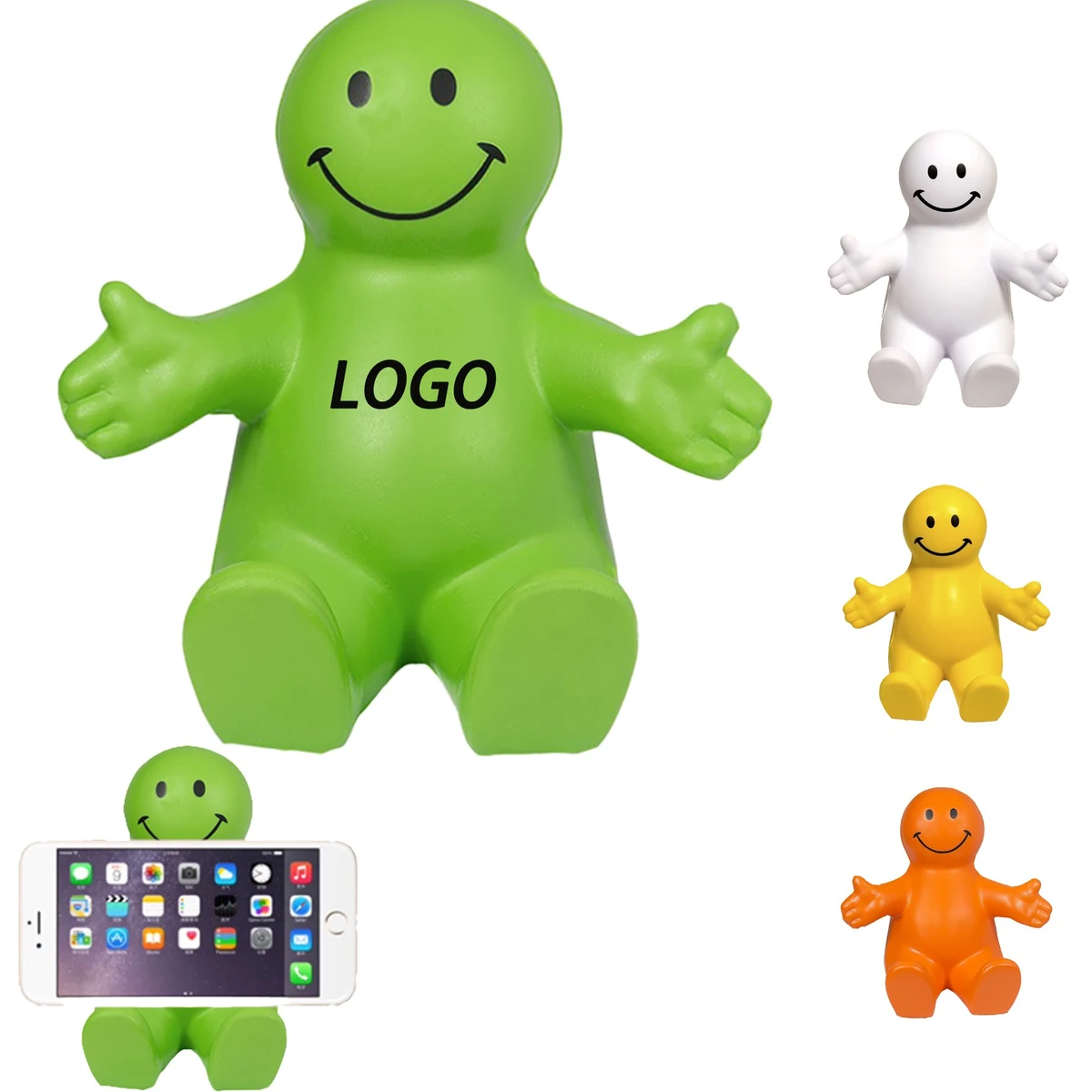 Creative Cell Phone Holder Multicolored Smiley Face 1