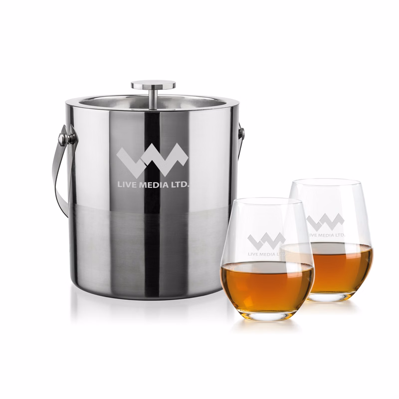Catania Ice Bucket & Graydon On-the-Rocks Set