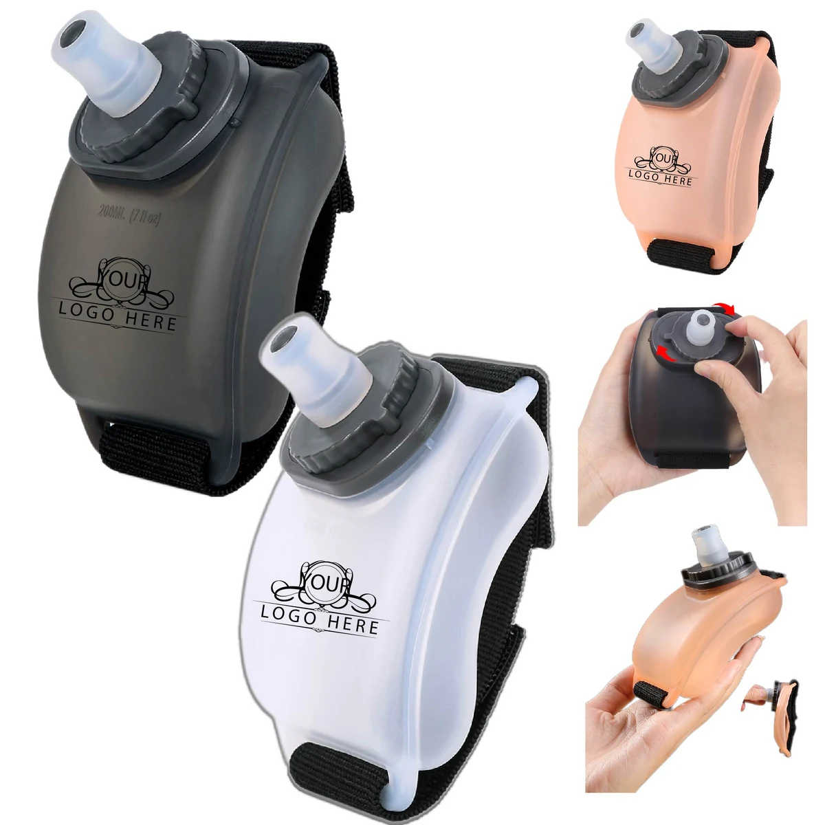 Portable Outdoor Sports Silicone Wrist Water Bottle 1