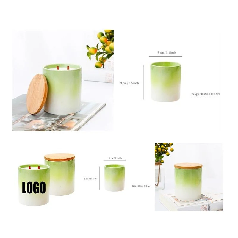 Custom 10 OZ. Ceramic Aroma Candle Storage Gift Jar with Lid 1