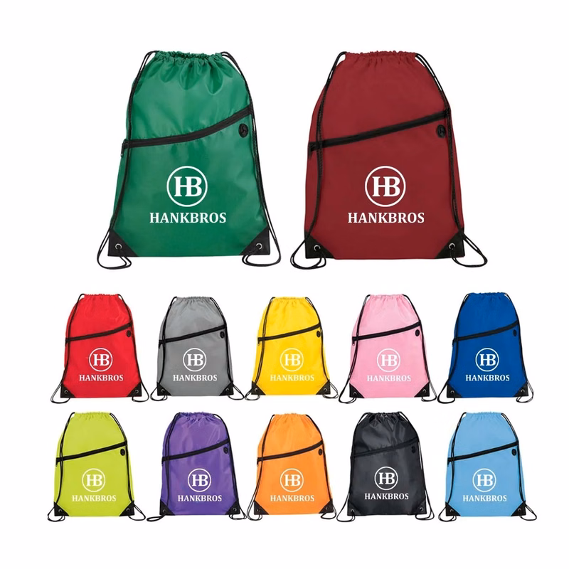 Promotional Drawstring Backpack with Earphone Hole