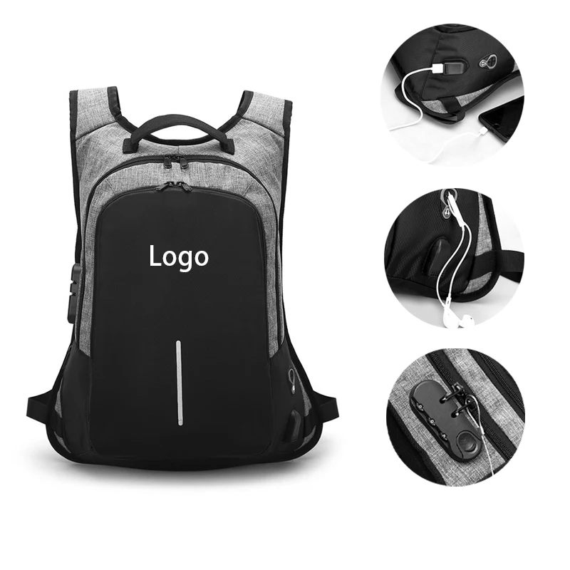 Laptop Backpack with USB Port and Combination Lock 1