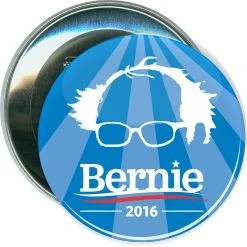 Sanders, Hair and Glasses, Political Button 1