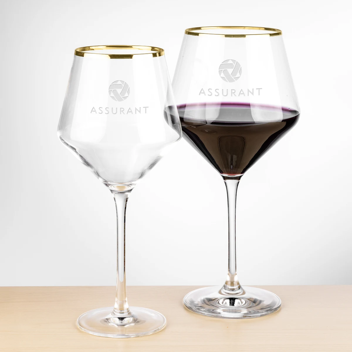 Tucson Gold Rim Burgundy Wine - Deep Etch 1