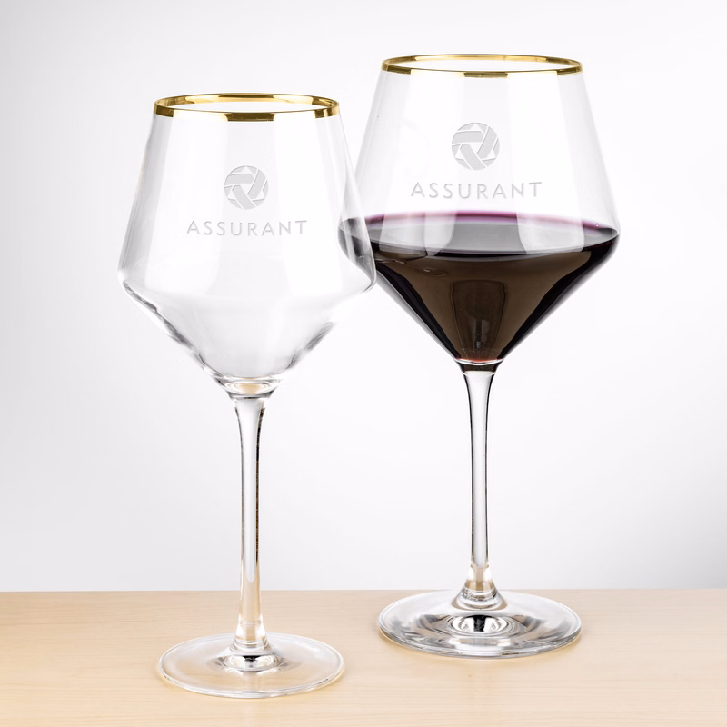 Tucson Gold Rim Burgundy Wine - Deep Etch