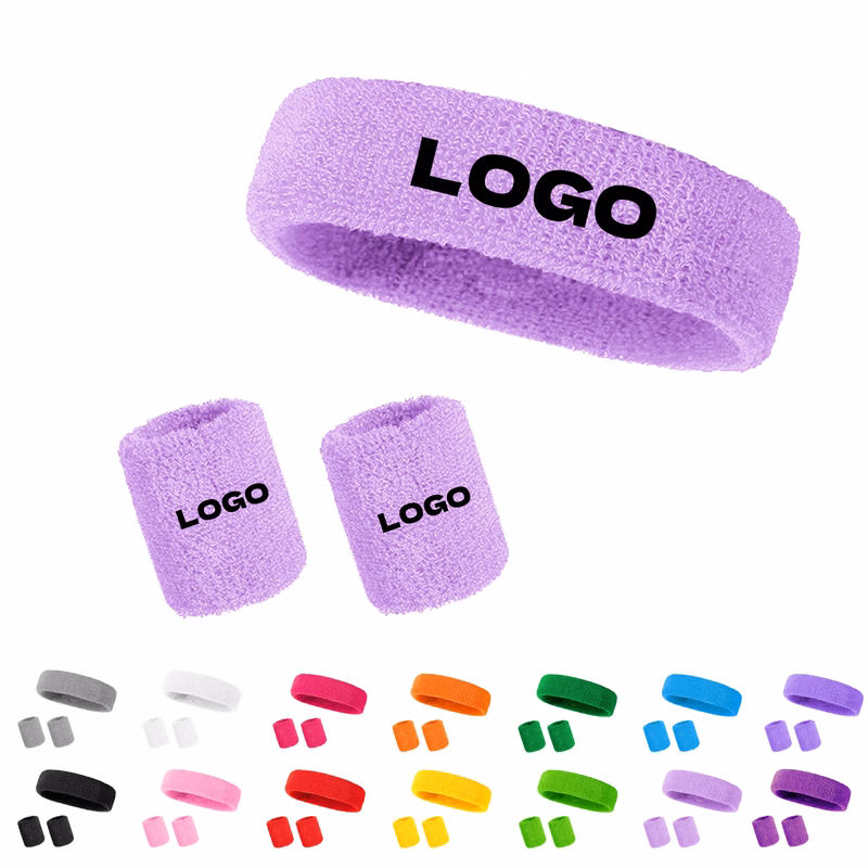3 Pieces Sweatband Set Sports Headband Wristband Set
