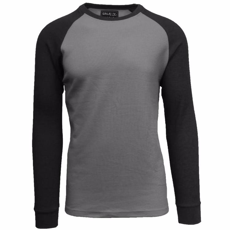 Men's Thermal Shirts - Charcoal/Black S-XL