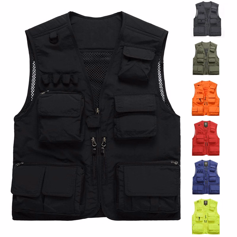Men Casual Outdoor Detachable Mesh Quick-Drying Vest