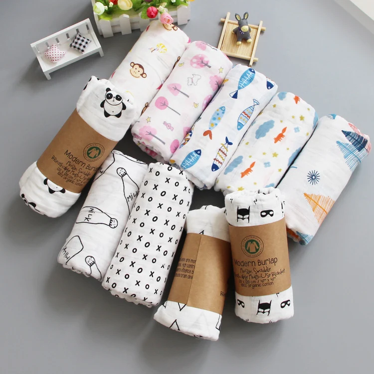 Cotton Muslin Baby Swaddle Blanket 1