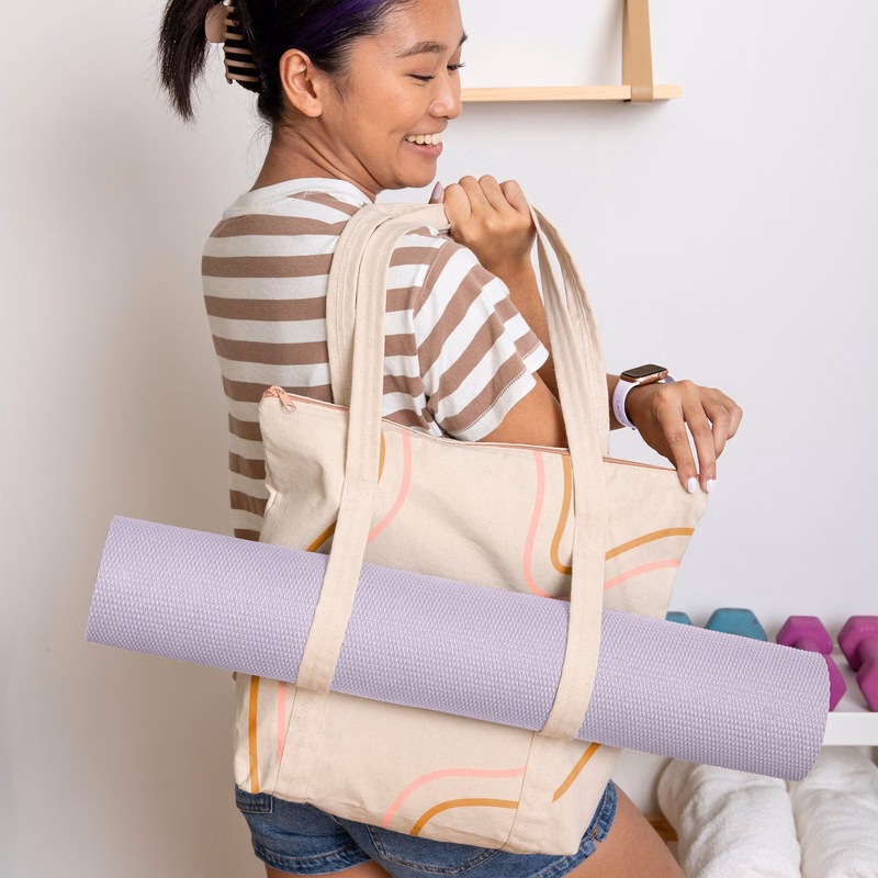 TWINKLES YOGA TOTE - NATURAL CANVAS