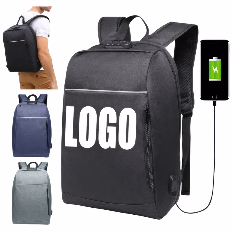 Business School Travel Laptop Backpack with USB Port