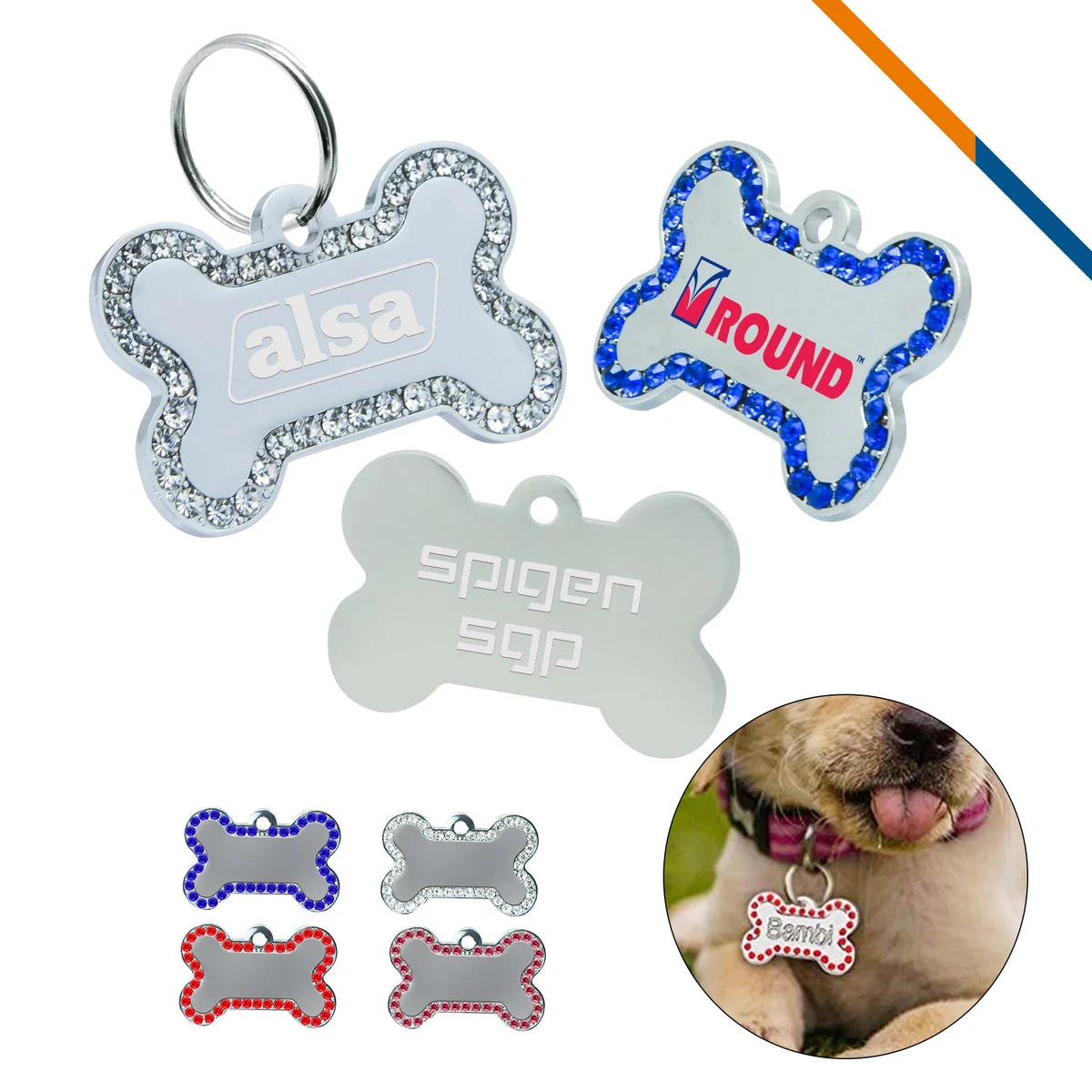 Glitter Bone Tags 1