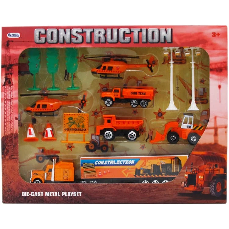 Construction Diecast Metal Play Set 14-Piece 1