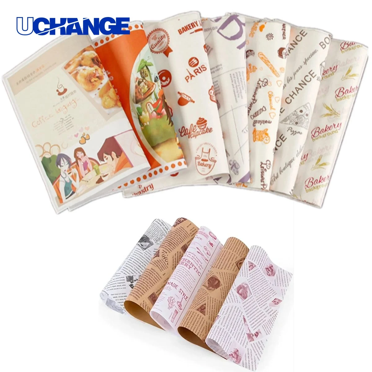 Hamburger Food Wrapping Paper Packaging Sheets for Food Service 1
