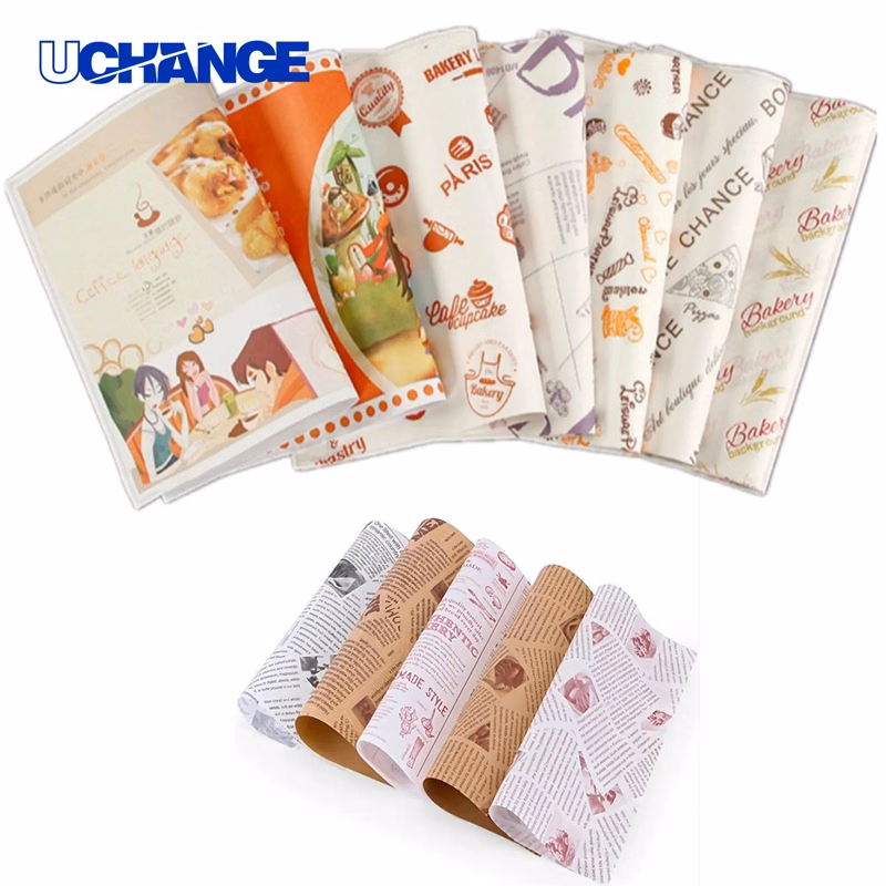 Hamburger Food Wrapping Paper Packaging Sheets for Food Service