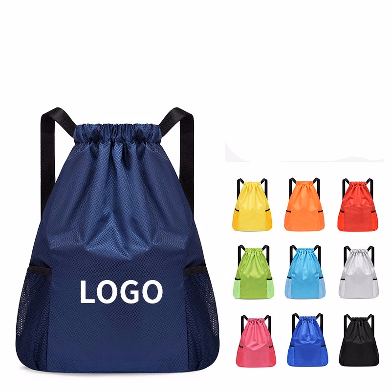 Custom Logo Lightweight Waterproof Basketball Drawstring Back Packs Sports Fitness Drawstring Backpa