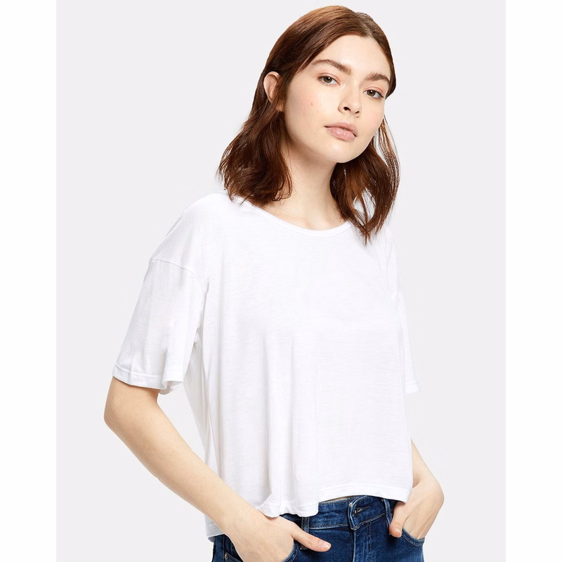 Women's Boxy Open Neck Tee - US309