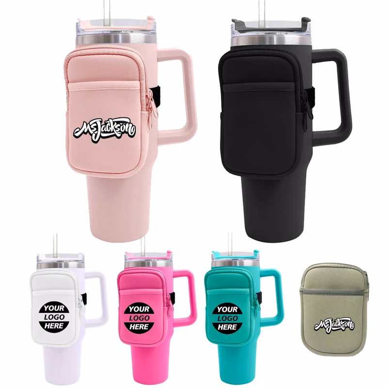 40oz GYM Tumbler Water Bottle Pouch Phone Holder Bag