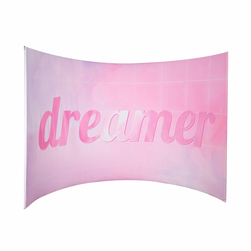 8ft C-Shaped Display Wall - Fabric Only - 1 Side Imprint