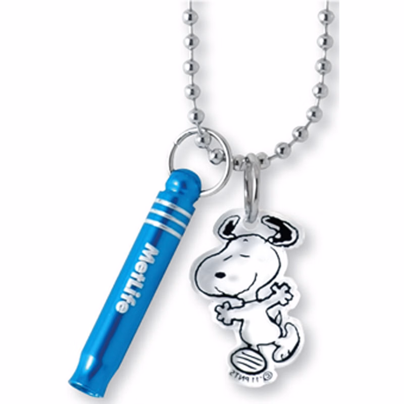 Laser Engraved Emergency Whistle & Acrylic Charm With 30" Ball Chain