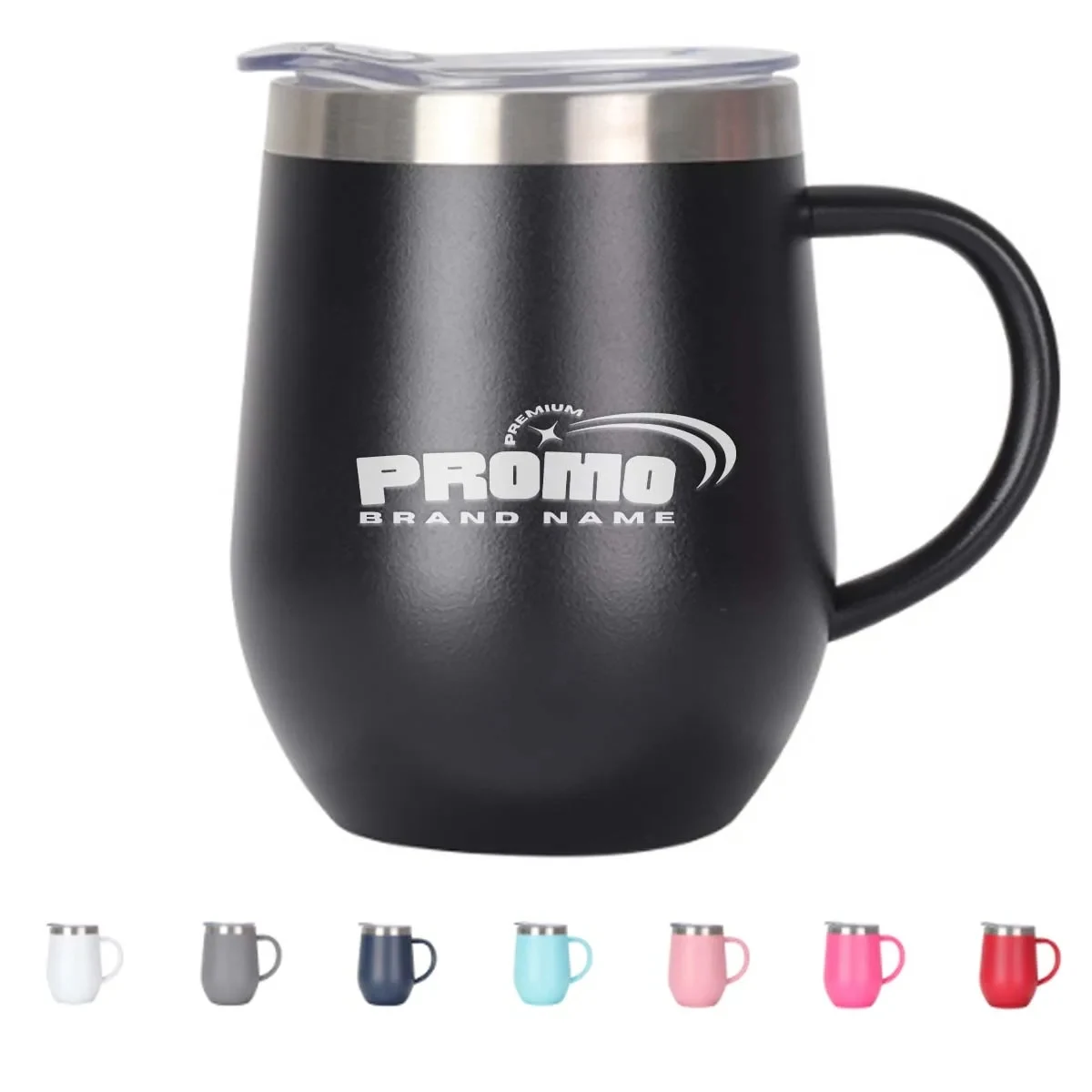 12oz Stainless Steel Wine Tumbler Coffee Mug with Lid 1