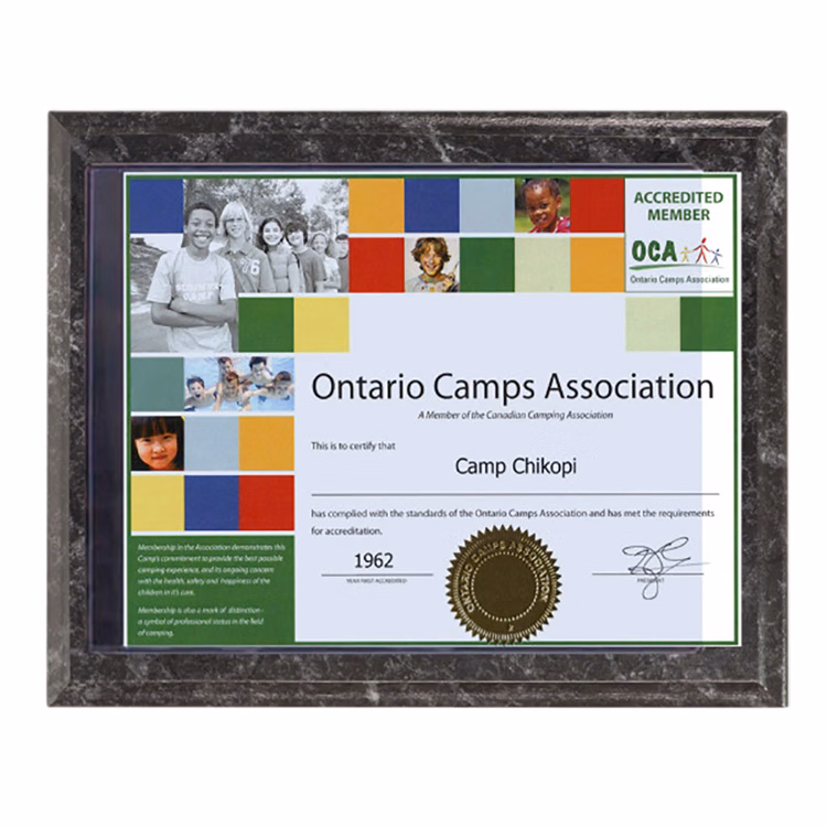 Pocket Slide In Certificate Plaque-Marbled Black