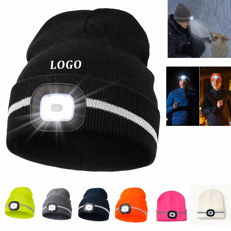 LED Light Beanie Hats for Men and Women