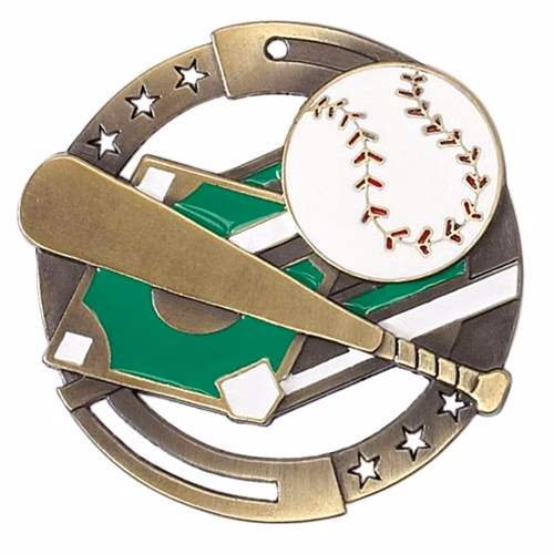 Baseball M3XL Die Cast Medal - 2-3/4"