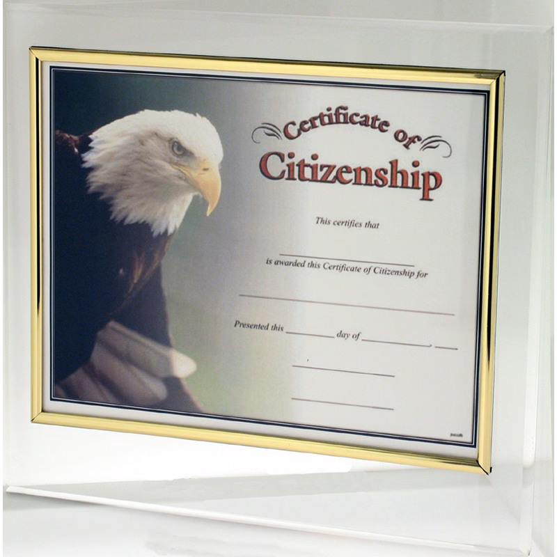 Slide In Certificate Plaque-Acrylic
