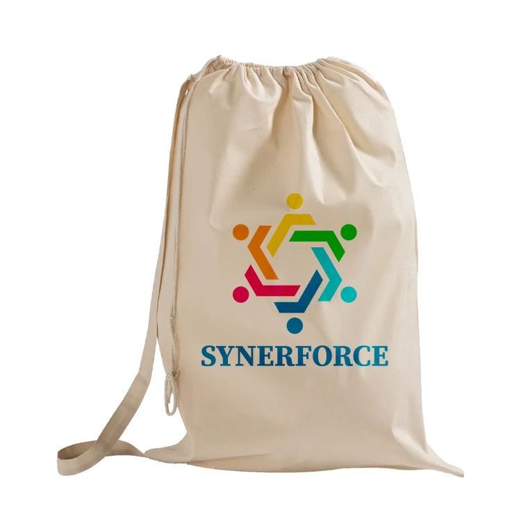 Maplewood Cotton Cinch Laundry Bag 1