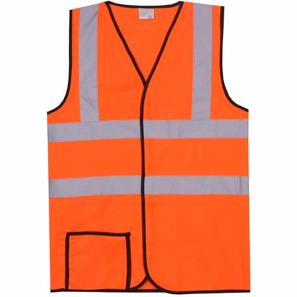 Polyester Orange Solid Safety Vest SV158