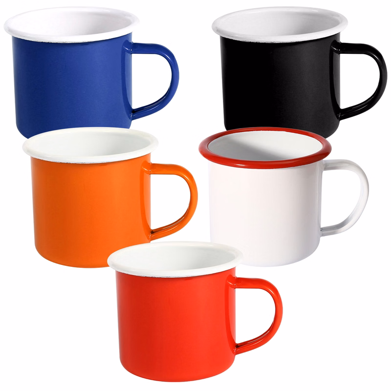 Enamel Drinking Mugs Cups - 12 ounce