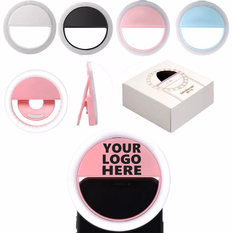 Rechargeable Portable Clip-on Selfie Ring Light Cell Phone