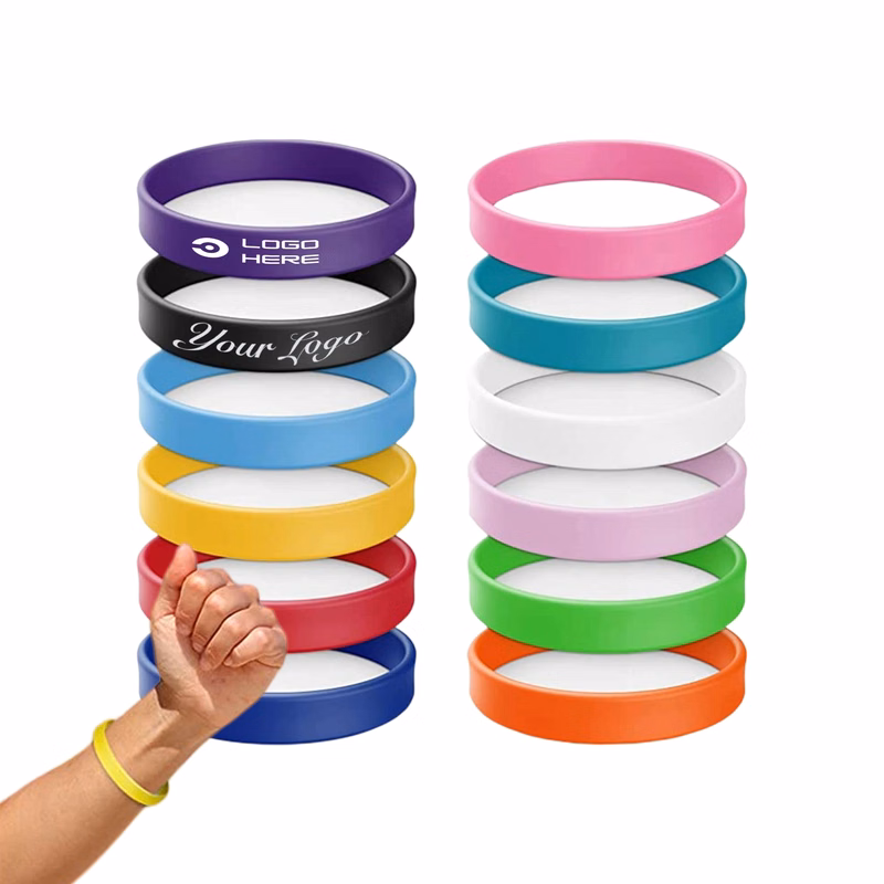 Silicone Wristbands Blank Rubber Bracelets