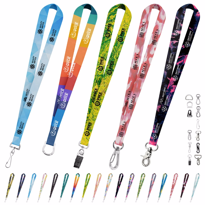 3/4'' Full Color Sublimated Lanyard With Metal J Hook