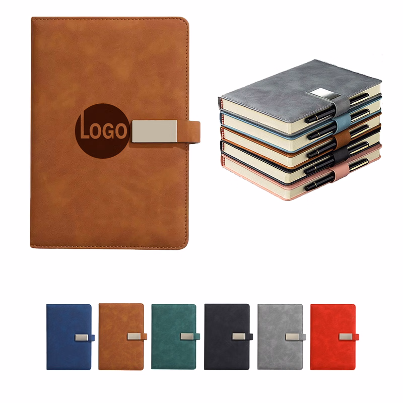 A5 Leather Notebook with Pen