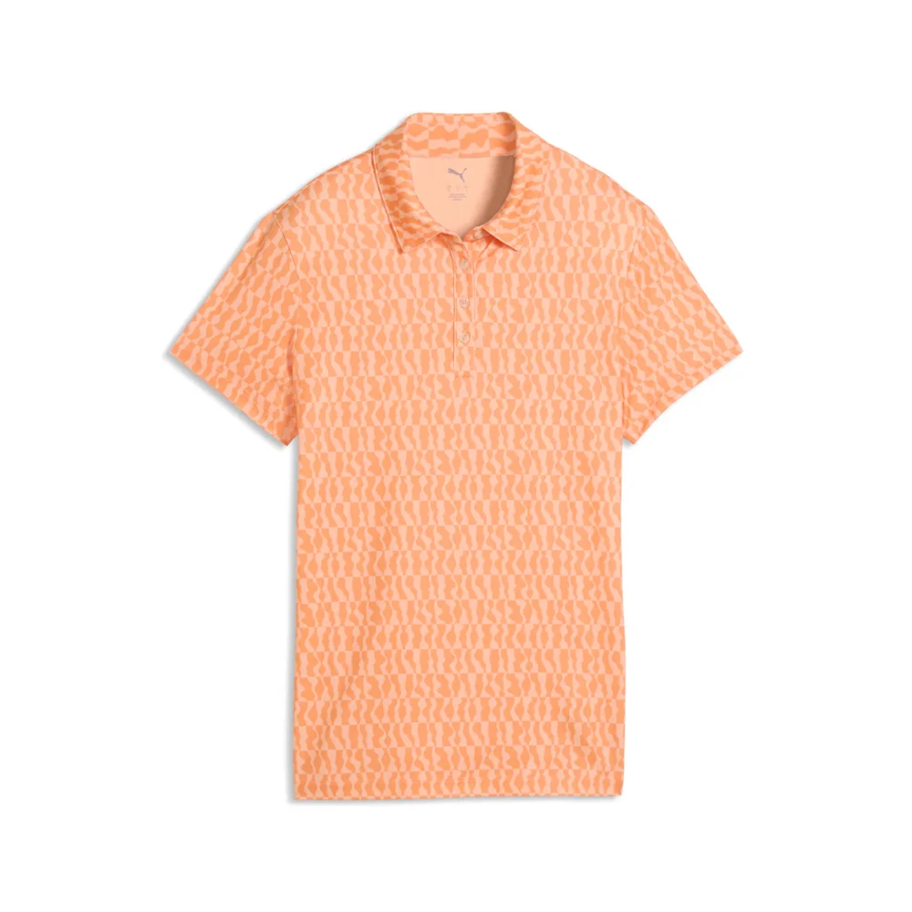 PUMA® Women's CLOUDSPUN Wavey Golf Polo with UPF 40 Protection 1