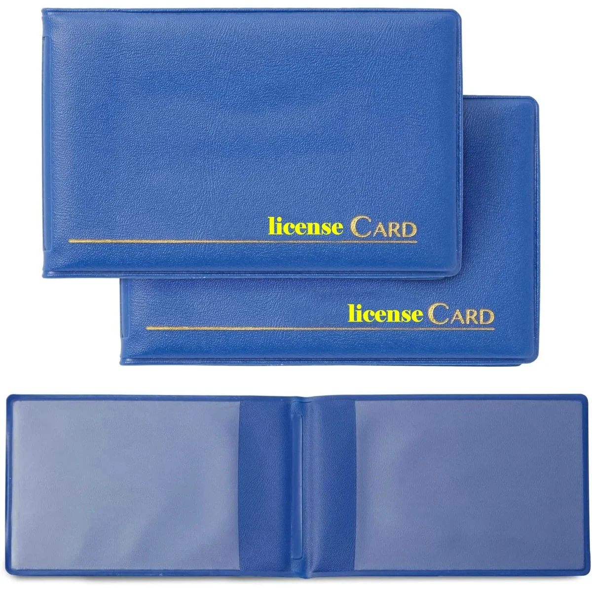 Card Holder with 2 Clear Sleeves Social Security Protector, promotional clip with logo imprint 1
