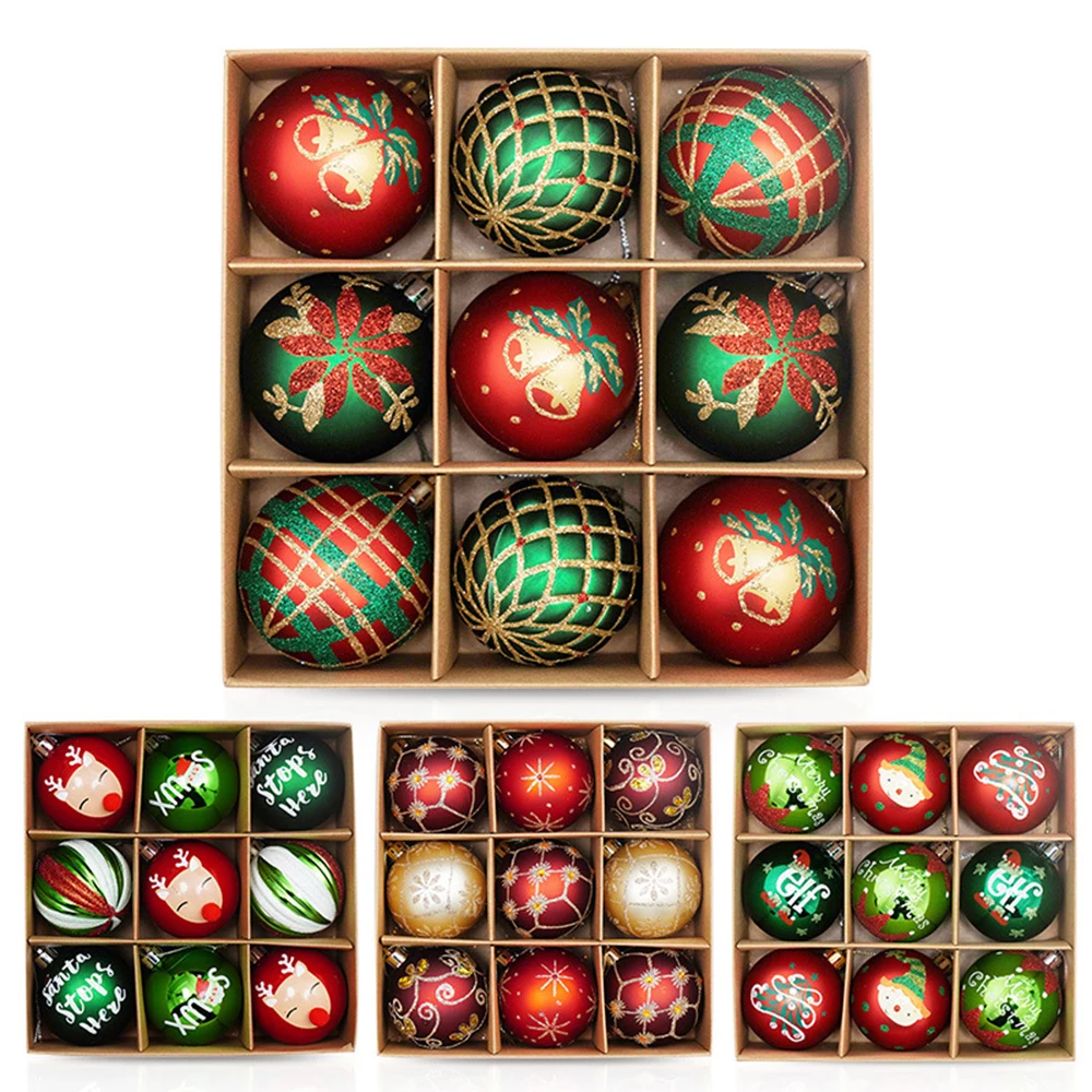 Christmas Tree 9pcs 6cm Colored Balls 1