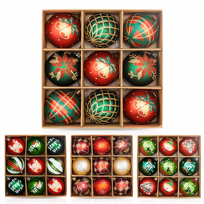 Christmas Tree 9pcs 6cm Colored Balls
