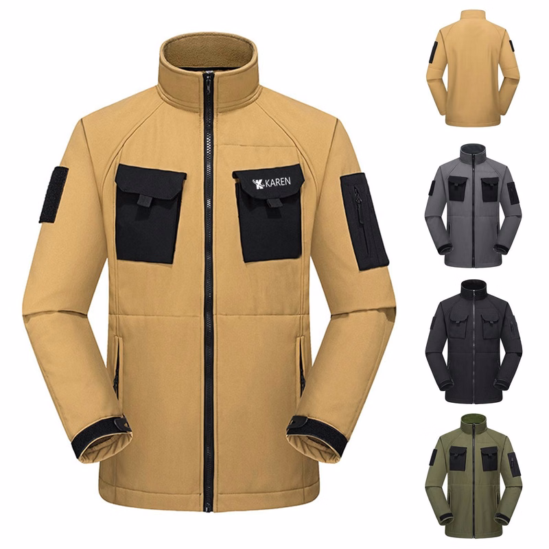 Waterproof Multi Pocket Polyester Tactical Outdoor Jacket