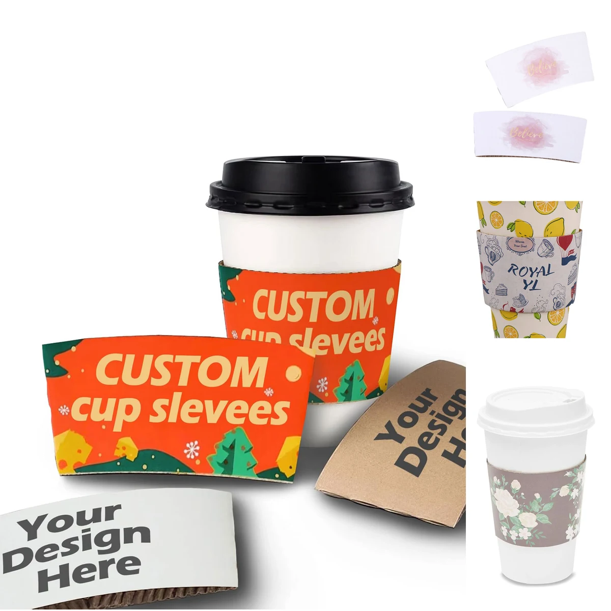 12oz 16oz Disposable Paper Cup Sleeve 1